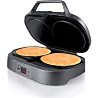 Los mejores  - Flama Máquina de Tortitas- Crepes o Pancakes 4902FL- 1300W- 2 Cavidades- Superficie Antiadherente- Panel de Control…